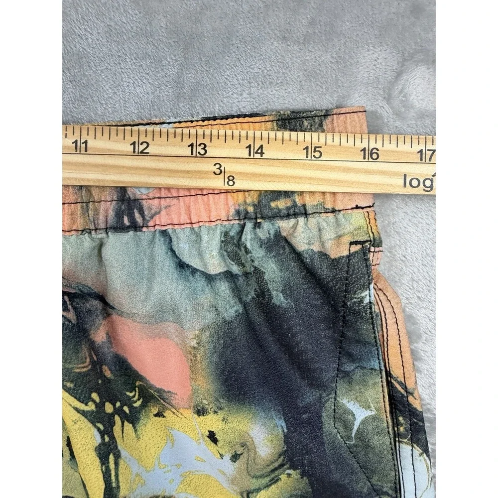 Volcom Stoneys Board Shorts Men's Size 32 Abstract Marble Watercolor Print Swim
